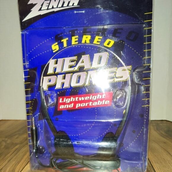 Vintage Zenith Stereo Headphones Adjustable Over Ear ORIGINAL PACKAGING Retro - Picture 2 of 5